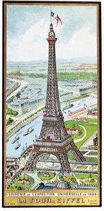 Carte postale représentant la Tour Eiffel à l